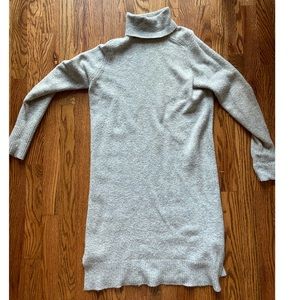 J Crew grey turtleneck sweater dress, size S